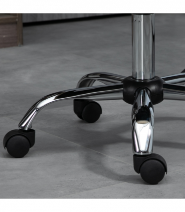 Vinsetto Armless Office Chair with Adjustable Height Mesh Back Wheels Beige