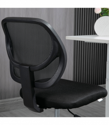 Vinsetto Draughtsman Chair Tall Office Chair w/ Adjustable Footrest Ring Black