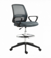 Vinsetto Draughtsman Chair Tall Office Chair with Adjustable Height Grey