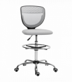 Vinsetto Draughtsman Chair, Office Chair with Wheels, Light Grey