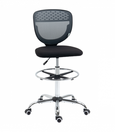 Vinsetto Draughtsman Chair, Tall Office Chair with Lumbar Support, Grey