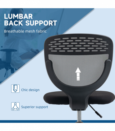 Vinsetto Draughtsman Chair, Tall Office Chair with Lumbar Support, Grey