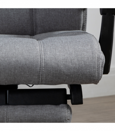 Vinsetto Fabric Vibration Massage Office Chair with Heat, Head Pillow, Grey