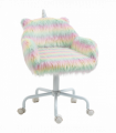 Vinsetto Faux Fur Unicorn Desk Chair Fluffy Home Office Chair with Armrests