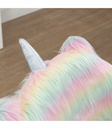 Vinsetto Faux Fur Unicorn Desk Chair Fluffy Home Office Chair with Armrests