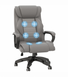 Vinsetto High Back 6 Points Vibration Massage Executive Office Chair, Grey