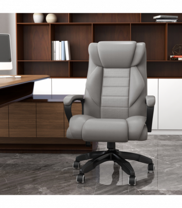 Vinsetto High Back 6 Points Vibration Massage Executive Office Chair, Grey