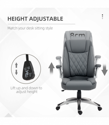 Vinsetto High Back Executive Office Chair Home Swivel Dark Grey