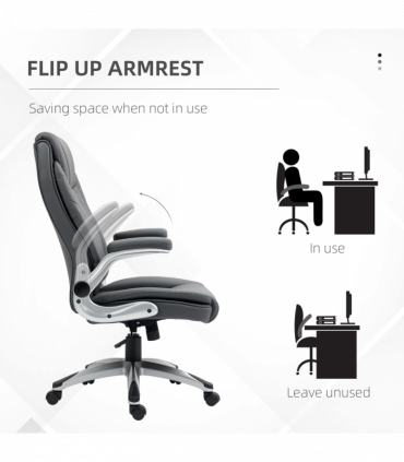 Vinsetto High Back Executive Office Chair Home Swivel Dark Grey