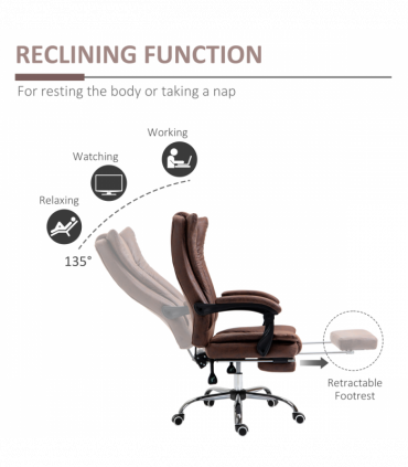 Vinsetto High Back Office Chair with Vibration Massage and Heat