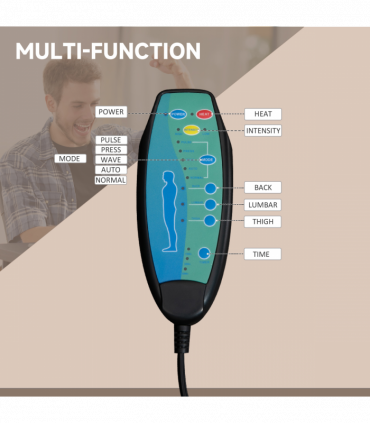 Vinsetto High Back Office Chair with Vibration Massage and Heat, Brown