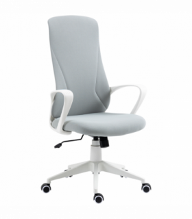 Vinsetto High-Back Home Office Chair Height Adjustable Elastic Desk Chair Grey