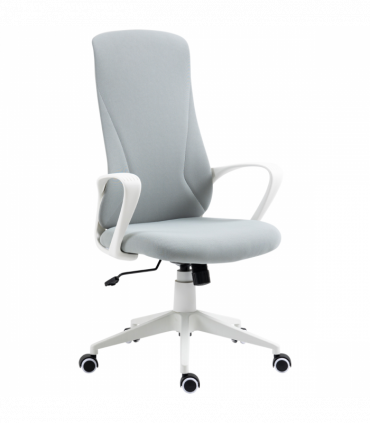 Vinsetto High-Back Home Office Chair Height Adjustable Elastic Desk Chair Grey