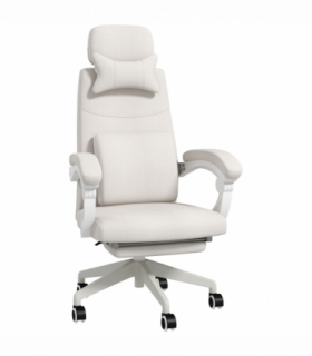 Vinsetto Home Office Chair Reclining Computer Chair w/ Lumbar Support White