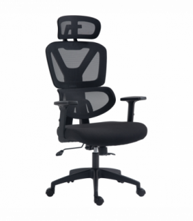 Vinsetto Mesh Office Chair Swivel Desk Chair w/ Adjustable Height Headrest Black