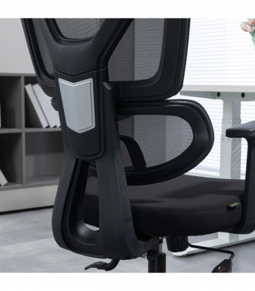 Vinsetto Mesh Office Chair Swivel Desk Chair w/ Adjustable Height Headrest Black