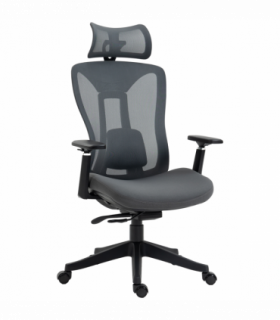Vinsetto Mesh Office Chair for Home with Lumbar Support, Sliding Seat, 3D Arm