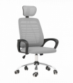 Vinsetto Mesh Office Chair, Computer Chair with Rotatable Headrest, Grey