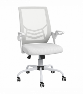 Vinsetto Mesh Swivel Office Chair Task Computer Chair w/ Lumbar Support, White