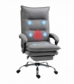 Vinsetto Microfibre Vibration Massage Office Chair with Heat, Footrest, Grey