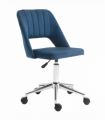 Vinsetto Mid-Back Swivel Home Office Chair Scallop Computer Chair Dark Blue