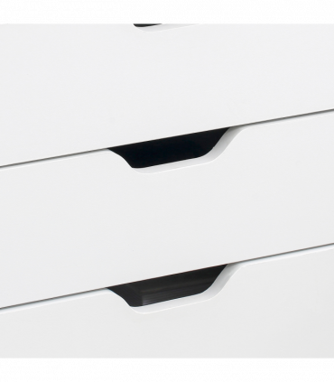 Vinsetto Mobile Filing Cabinet, 7-drawer File Cabinet with Wheels, White