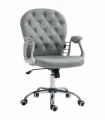 Vinsetto Office Chair PU Diamante Padded Ergonomic 360° Swivel Grey