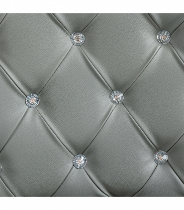 Vinsetto Office Chair PU Diamante Padded Ergonomic 360° Swivel Grey