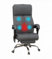Vinsetto PU Leather Vibration Massage Office Chair with Heat, Footrest, Grey