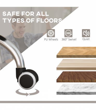 Vinsetto PU Leather Vibration Massage Office Chair with Heat, Footrest, Grey