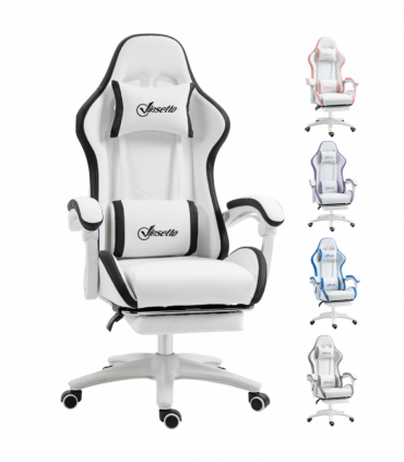 Vinsetto Racing Style Gaming Chair with Reclining Function Footrest, Black