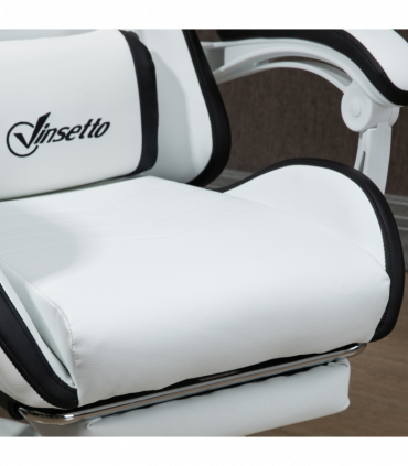 Vinsetto Racing Style Gaming Chair with Reclining Function Footrest, Black