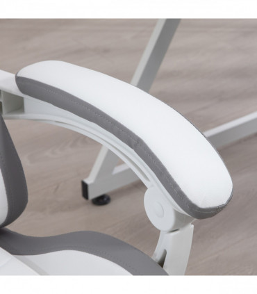 Vinsetto Racing Style Gaming Chair with Reclining Function Footrest, Grey