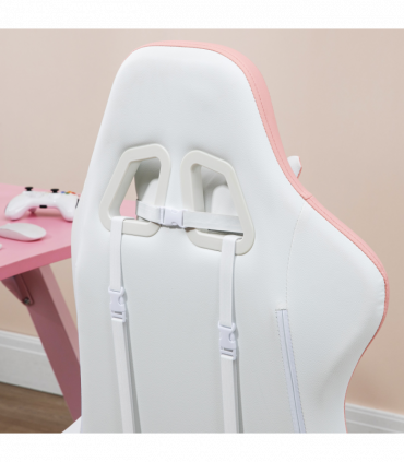 Vinsetto Racing Style Gaming Chair with Reclining Function Footrest, Pink