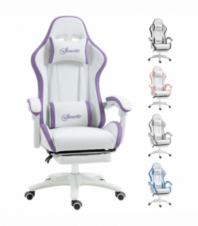 Vinsetto Racing Style Gaming Chair with Reclining Function Footrest, Purple