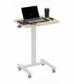 Vinsetto Standing Desk Sit Stand Desk with 4 Rolling Wheels, Natural