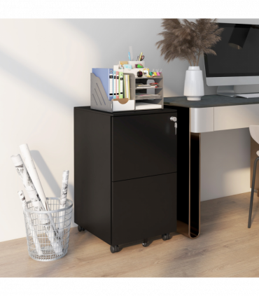 Vinsetto Steel File Cabinet with Lock and Hanging Bar for Letter A4 Legal Size