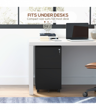 Vinsetto Steel File Cabinet with Lock and Hanging Bar for Letter A4 Legal Size