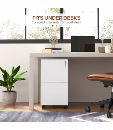 Vinsetto Steel File Cabinet with Lock and Hanging Bar for Letter A4 Legal Size