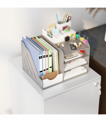 Vinsetto Steel File Cabinet with Lock and Hanging Bar for Letter A4 Legal Size