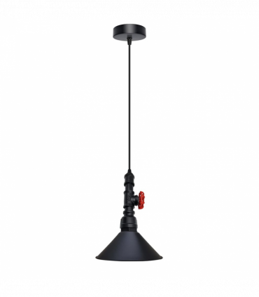 Vintage  Black  ceiling pendent light metal shade E2adjustable cable