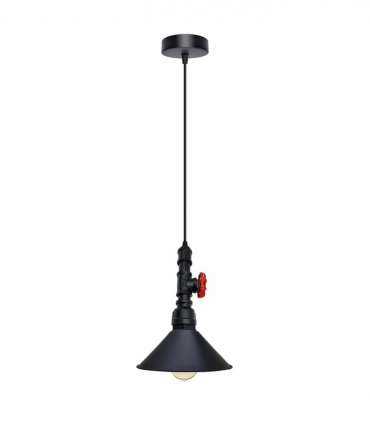 Vintage  Black  ceiling pendent light metal shade E2adjustable cable