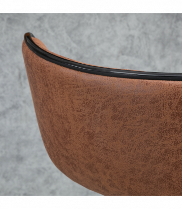 Vintage Bar Stool Set of 2 Microfiber Cloth Adjustable Height Armless Chairs