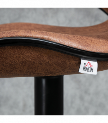 Vintage Bar Stool Set of 2 Microfiber Cloth Adjustable Height Armless Chairs