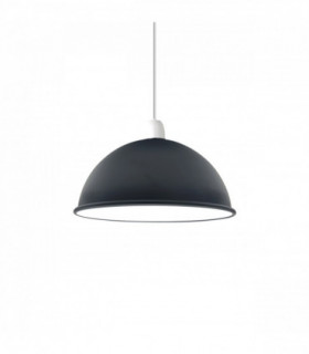 Vintage Black Inner White Industrial Easy Fit Dome Shaped Lamp Shade Pendant, Wall Light Metal E27 Light Fitting 60W