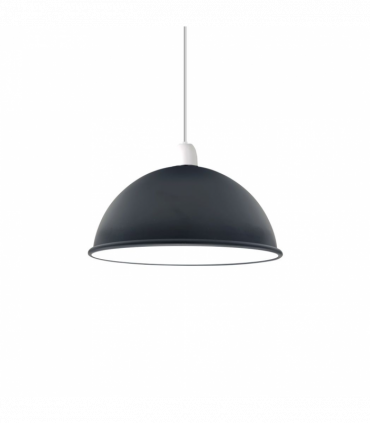 Vintage Black Inner White Industrial Easy Fit Dome Shaped Lamp Shade Pendant, Wall Light Metal E27 Light Fitting 60W