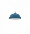 Vintage Blue Industrial Easy Fit Dome Shaped Lamp Shade Ceiling, Pendant, Wall Light Metal E27 Light Fitting