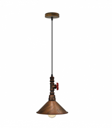 Vintage Brushed Copper ceiling pendent light metal shade E2adjustable cable