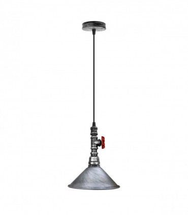 Vintage Brushed Siliver ceiling pendent light metal shade E2adjustable cable