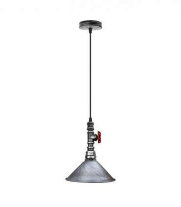 Vintage Brushed Siliver ceiling pendent light metal shade E2adjustable cable